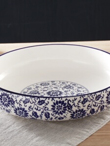 Blue and White Porcelain Underglaze Color Boiled Boiled Fish with Pickled Cabbage and Chili Basin Large Duck Blood in Ch