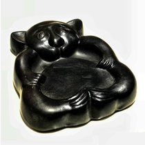 Panda childrens inkstone inkstone high-end engraving student brush practice calligraphy Chengmud inkstone beginner ink stick ink inkstone