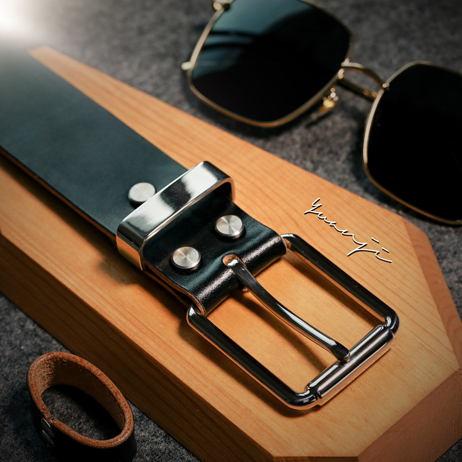 UK JE Sedgwick Horse Rein Leather 39mm Wide Minimalist Stainless Steel Needle Buckle Handmade Strap Meta handmade