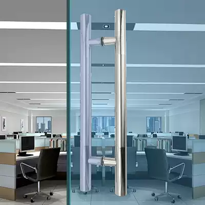 Glass door handle Thickened stainless steel handle Door handle Glass door handle Office door handle