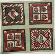 Laura canvas embroidered Christmas decoration