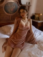 Бархатный розовый комплект, топ с чашечками