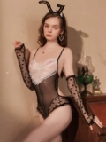 Кролик, сексуальная пижама, комплект, косплей, большой размер, эффект подтяжки, 4 предмета