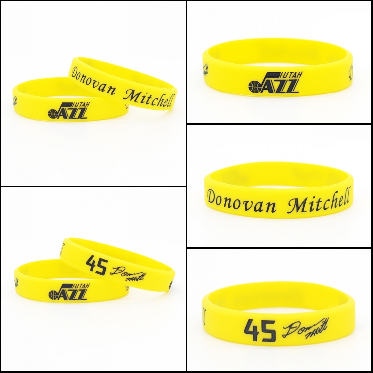 Số 45 Jazz Donovan Mitchell bóng rổ vòng đeo tay silicone dây đeo cổ tay ngôi sao sáng dạ nam nba tân binh 	quần áo bóng rổ chính hãng	