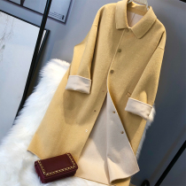 Sandro Fashiong double-sided cashmere coat 2021 New Baby collar small woolen coat