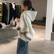 Sandro Fashiong woolen coat women autumn winter coat winter little man 2021 new short hooded