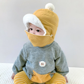Baby autumn and winter windproof ear protection warm hat lei feng hat