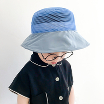 Children Summer sun protection hat girl thin mesh fisherman hat boy breathable sunshade hat baby sun hat cool hat