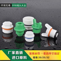 ppr4 external wire plug 20 25 6 point wire blocking PPR external tooth plastic pipe blocking pipe cap water pipe fitting with leather ring