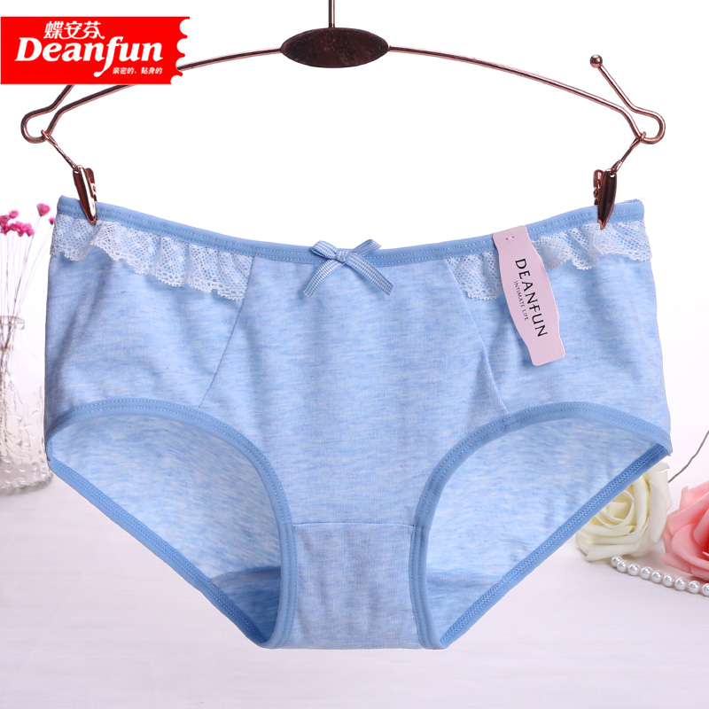 Authentic quần lót bướm Anfen womens thở bông vải sexy ren sọc eo đánh dấu ít phụ nữ phẳng góc quần.