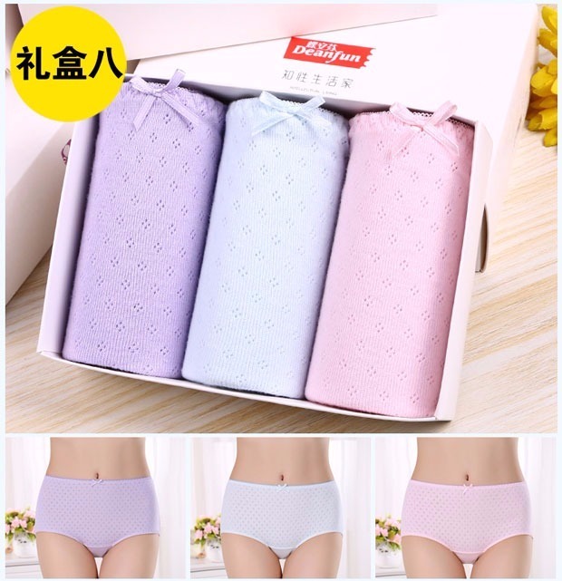 Bướm xác thực Anfen Đồ lót nữ eo bông cộng với chất béo Kích thước lớn Sexy Cutout Cotton cao eo bụng Boxer - Giống cái quần lót nữ trung niên