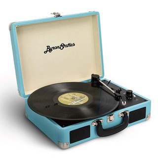 Vinyl record player 3 speed turntable with speaker