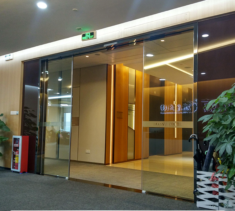 Changzhou custom frameless glass electric automatic induction store face swipe card password access control Wuxi Jiangyin Jintan Liyang