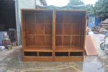 Myanmar teak solid wood wardrobe Pure teak wood is not mixed with mortise and tenon structure at all