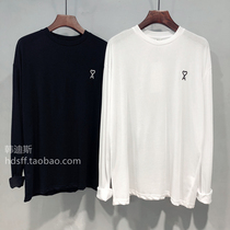 2021 spring and summer Korea ulzzang new embroidery heart loose medium long thin long-sleeved T-shirt sunscreen shirt