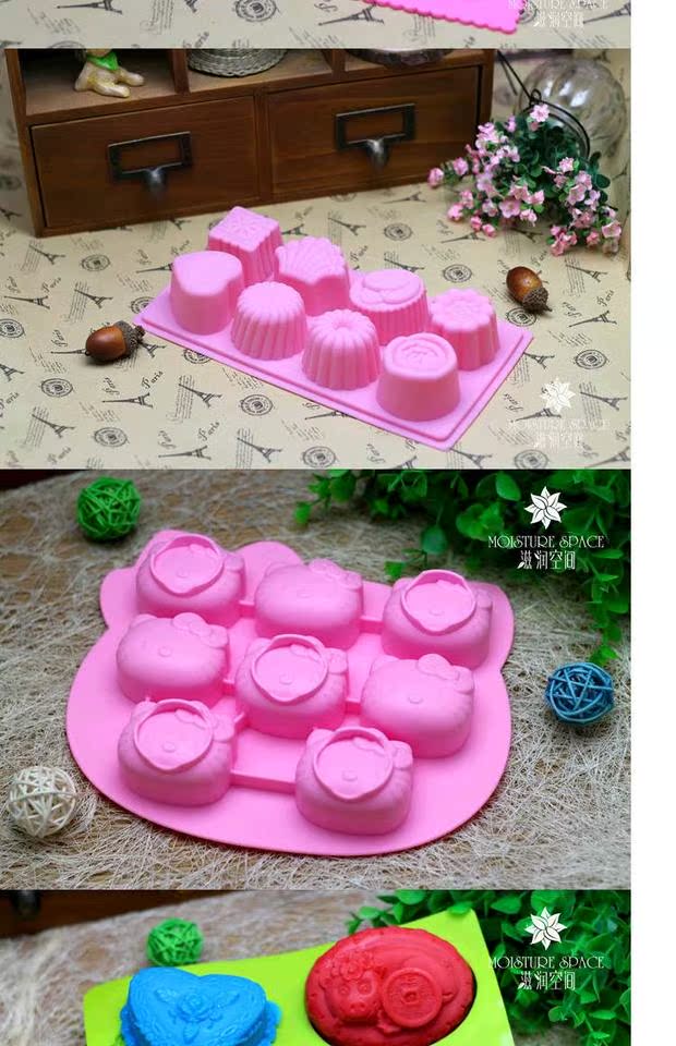 DIY handmade xà phòng khuôn silicone khuôn nướng bánh silicone với sô cô la thạch đá khuôn làm nến