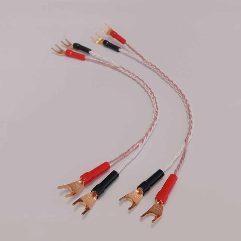 Jinbao 4Tc Single Crystal Copper Audio Jumper Cable Hifi Audiophile-Grade Speaker Cable Bridge Cable Connection Wire