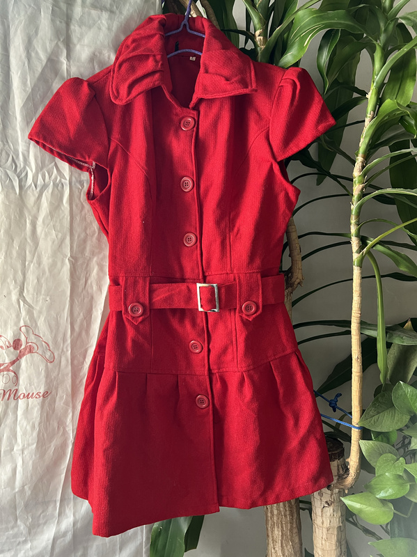 Special Offer: Red Vest-Style Dress, Slim Fit