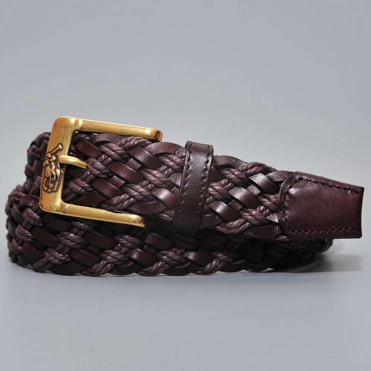 2018 New cowhide belt hand woven polo leather cotton rope woven men's belt (3 5cm)