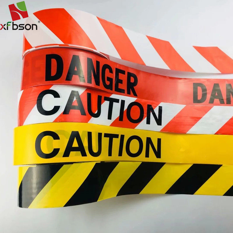 Disposable danger yellow and black warning belt isolation belt CAUTION blockade belt warning belt bar decoration with red and white