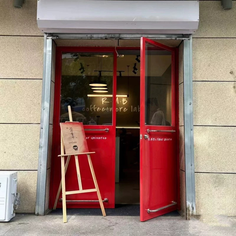 Wrought Iron Glass Door, Industrial Style Indoor Wrought Iron Double Door, Nordic Creative Tempered Glass Door, Changhong Glass Door