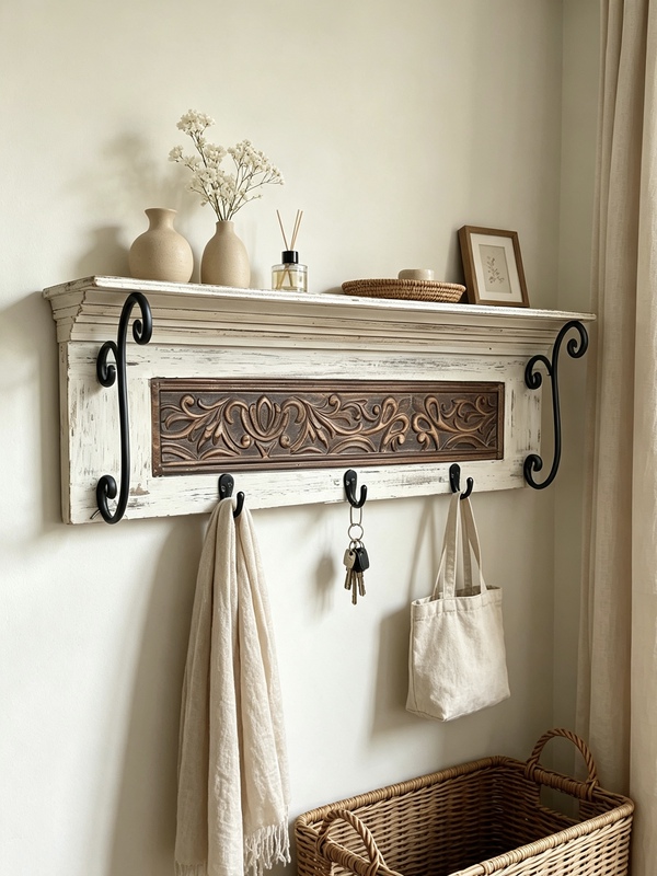 Super Special Price! Export Trade Original French Country-Style Vintage Carved Wall Decoration Wall-Mounted Shelf with Hooks Super Special Price! Export Trade Original French Country-Style Vintage Carved Wall Decoration Wall-Mounted Shelf with Hooks