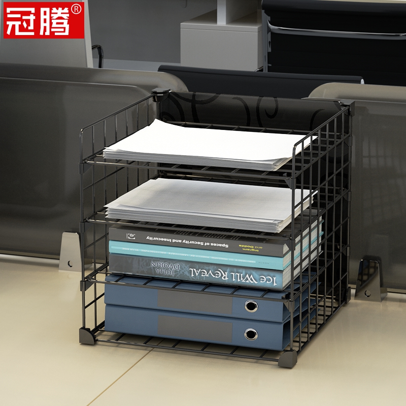 A4 layered file rack desktop containing multilayer shelve office student table iron desk finishing deity 