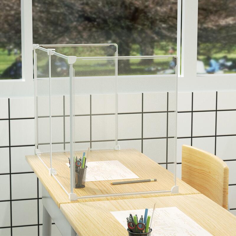 Student desk partition anti-foam baffle desk screen partition canteen epidemic prevention transparent isolation partition