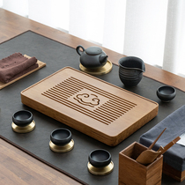  Solid wood tea tray drawer type water storage household simple mini tea sea rectangular small tea table Japanese-style dry bubble table