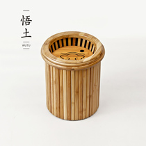  Wutu bamboo tea bucket Bamboo bucket Tea bucket trash can Tea residue bucket Pour tea bucket Tea bucket Tea ceremony bucket Special offer