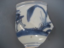 Tomorrow Qi blue and white figure pattern bowl piece