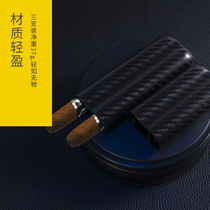 Carbon Fiber Cigar Jacket Two Loaded Cigar Tubes Avionics Material Ultralight Portable Carbon Fiber Cigar Case