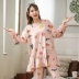 Silky and soft ~ new plus size pyjama nữ mùa thu / đông siêu mềm plus size quần áo mặc nhà phủ vàng nhung dày ấm áp nha - Cha mẹ và con