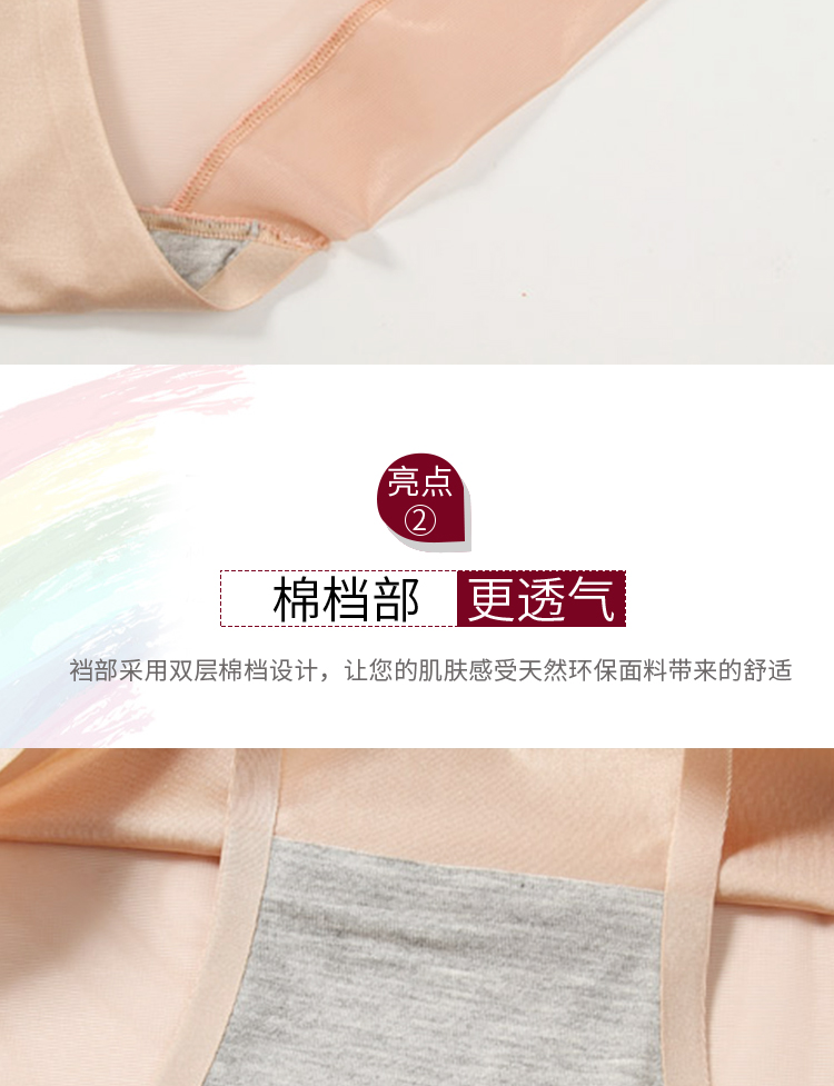 Quần lót ren nữ kích thước lớn chất béo mm eo cao không có dấu vết siêu mỏng trong suốt phối cảnh lưới nóng quần lót nữ sịp đùi nam
