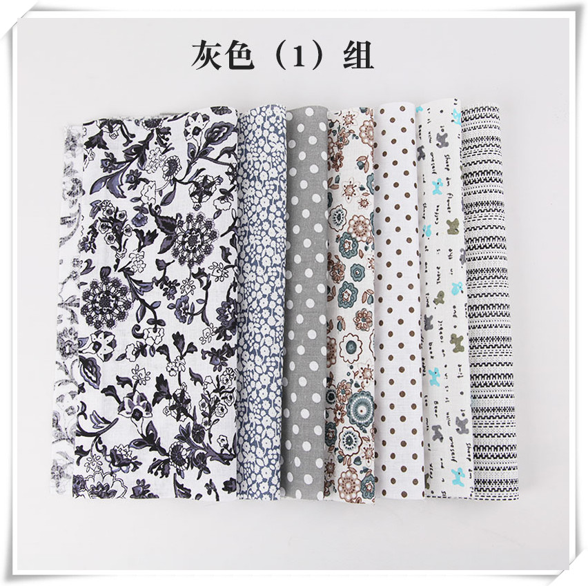 Tự làm thủ công nhóm vải bông vải Grey đồng bằng dệt 25 * 25cm 10 * 10 Xiao Butou vải hoa - Vải vải tự làm vải họa tiết