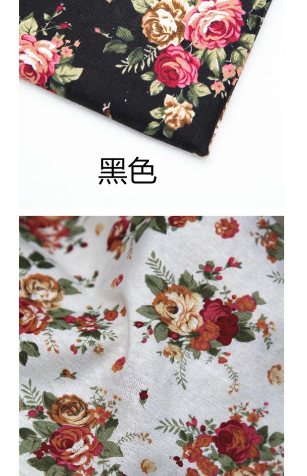 Vải khâu tay DIY Hoa hồng cổ điển 8 màu tùy chọn Bông mỏng và vải lanh Nửa mét 8,5 nhân dân tệ với bản đồ mẫu vải cotton gân