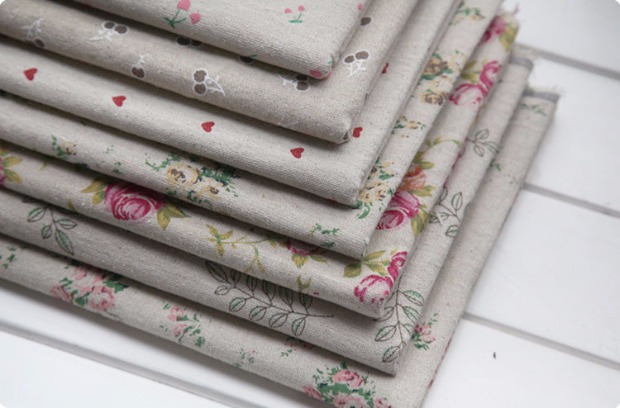 Hoa hồng tự tay in hoa hồng tình yêu vải bố vải cotton và khăn trải giường gối khăn trải bàn vải nửa mét chất liệu vải cotton