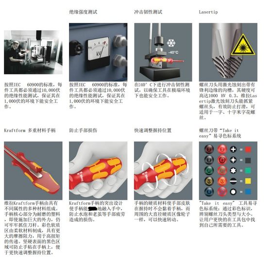 독일 Wera WERA165IVDE 전기 절연 쌀 모양의 드라이버 드라이버 PZ1PZ2*100mm