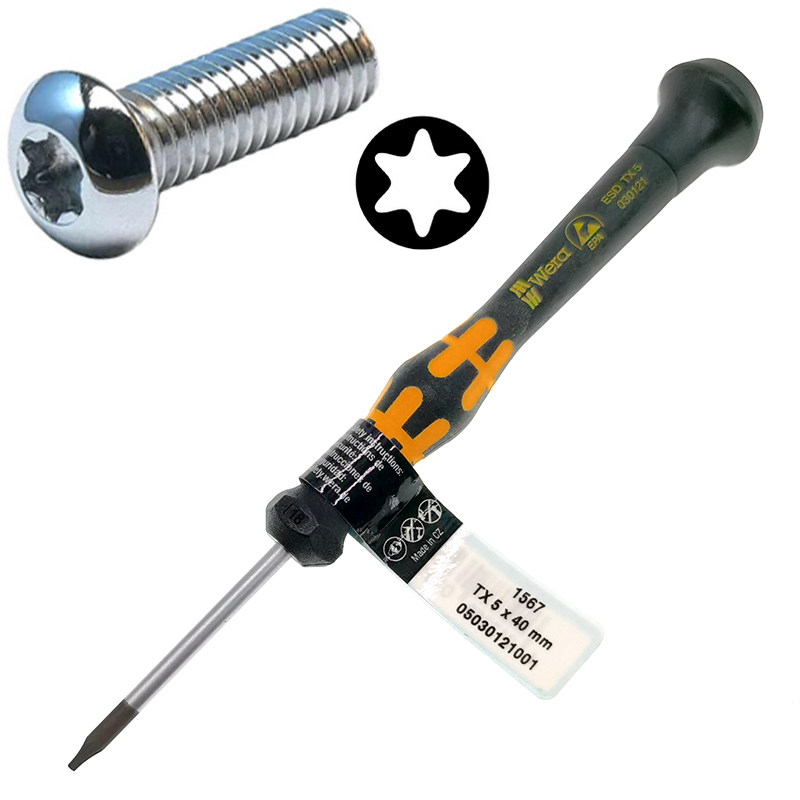 WERA German Villa antistatic plum screwdriver 1567ESD-T2 T3 T4 T6 T6 7 T8 9 10