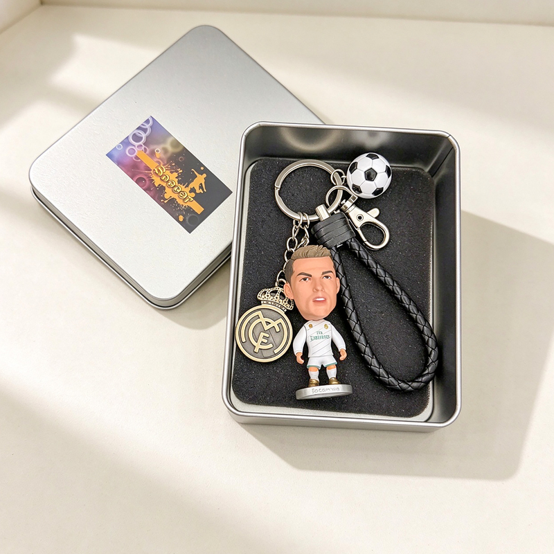 Cristiano Ronaldo, Messi, Mbappé Bag Charms, Plush Toys, Football-Themed Small Pendants, Backpack Keychains for Boys