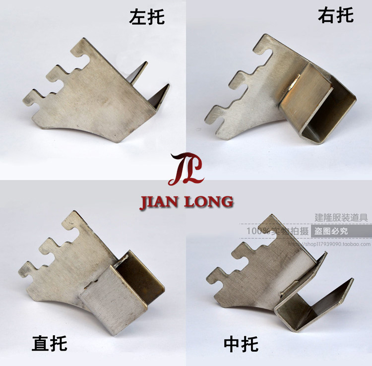 Stainless steel terraces Ladder Strips AA Struts Left and right Racks Clothing Display Hanger Columns Five Gold Accessories Hooks Clothes