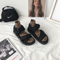 Velcro sports platform sandals female summer flat students wild 2021 New ulzzang tide ins Harajuku