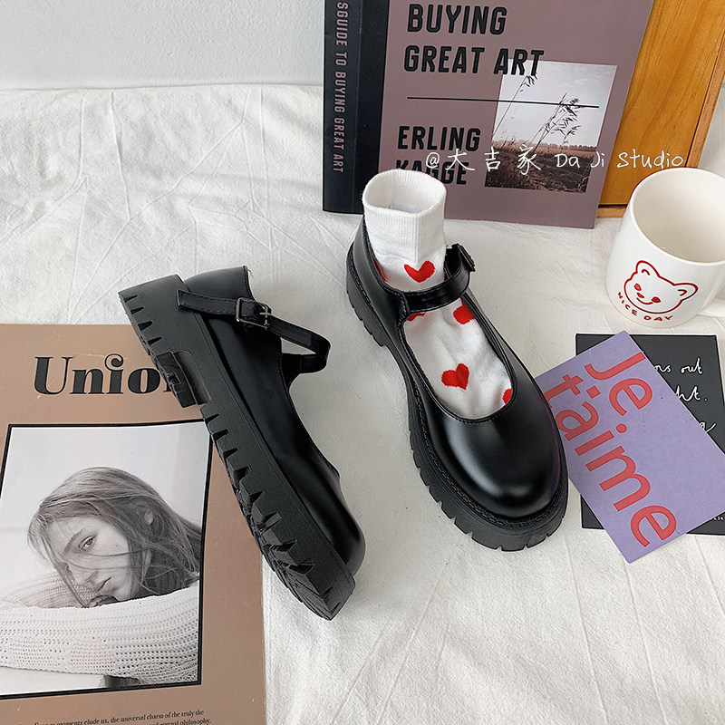 Japanese jk small leather shoes women 2021 summer new Mary Jane shallow shoes round head British thin academic style