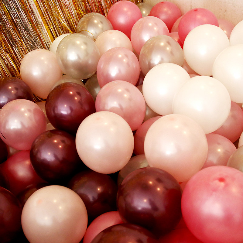 Imported thickening explosion-proof latex pearlescent color balloon wedding room balloon wedding decoration supplies birthday scene layout