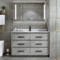 Gray modern minimalist suit rock board bathroom cabinet combination Floor-to-ceiling face wash basin Wash basin bathroom