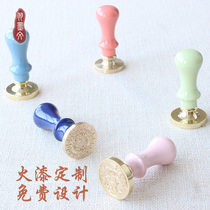 Hot paint seal custom student name to design LOGO European style retro fire wax animation seal engraving production