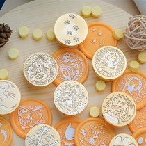 Fire paint seal head European retro dream Cat series cat claw invitation card student cute small clear novice account