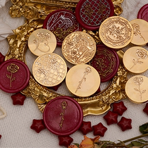 Fire paint seal Rose series students Christmas Tanabata Valentines Day birthday LOGO wax seal greeting card envelope bronze seal
