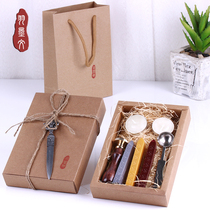 Fire paint seal set custom vintage envelope wax seal letter seal wax print pattern custom Christmas Birthday gifts