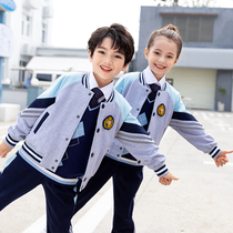 Primary school boys and girls class uniform kindergarten yuan fu chun qiu zhuang cotton British baseball uniform sports suit